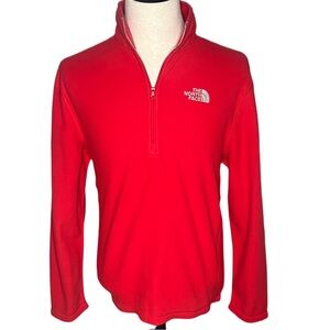 The North Face Men’s TKA 100 Glacier ¼ Zip, Red.